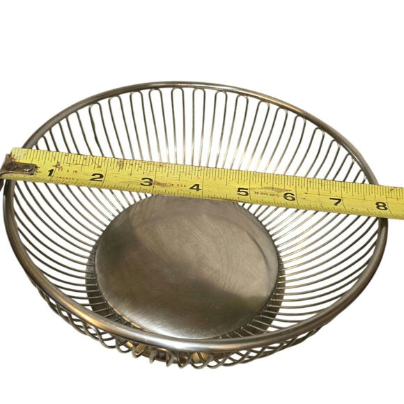 Vtg WMF CROMARGAN Round Wire STAINLESS BASKET Fruit Bowl Mid Century Modern‎ VGC - Picture 4 of 5